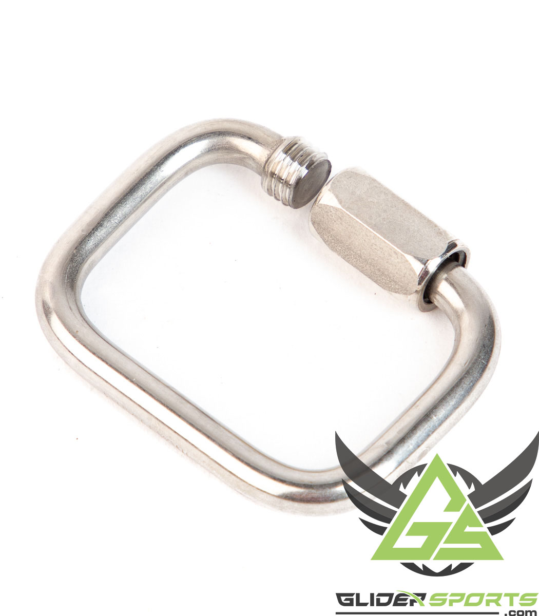 Maillon Rapide 6mm Carabiner For Paragliding Paramotor Reserve Parachute Pair